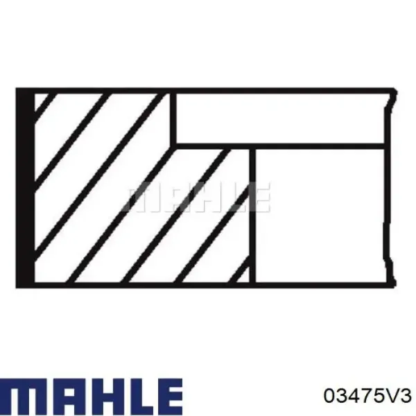 Кольца поршневые на 1 цилиндр, 4-й ремонт (+1,00) 03475V3 Mahle Original