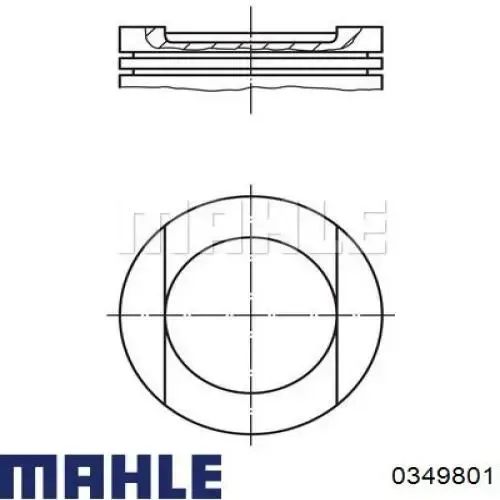 Поршень на 1 цилиндр, 2-й ремонт 0349801 Mahle Original