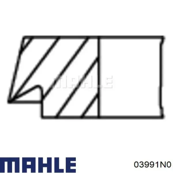 Комплект поршневых колец на 1 цилиндр, стандарт 03991N0 Mahle Original