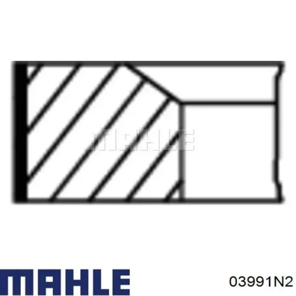Кольца поршневые комплект на мотор, 2-й ремонт (+0,65) 03991N2 Mahle Original
