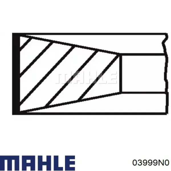 Комплект поршневых колец на 1 цилиндр, стандарт 03999N0 Mahle Original