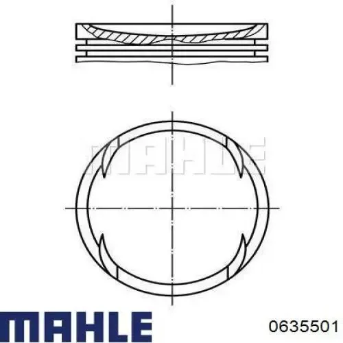 Поршень на 1 цилиндр, 2-й ремонт 0635501 Mahle Original