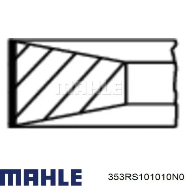 Кольца поршневые компрессора на 1 цилиндр, STD 353RS101010N0 Mahle Original