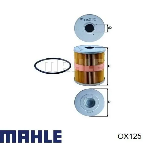 Масляный фильтр OX125 Mahle Original
