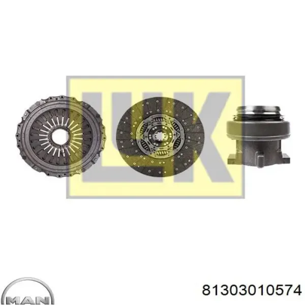 Диск сцепления 81303010574 MAN
