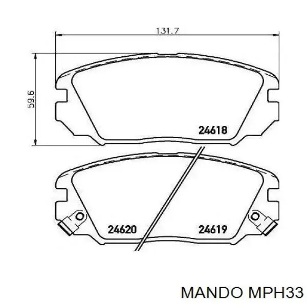 Передние тормозные колодки MPH33 Mando