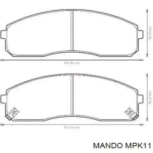 Передние тормозные колодки MPK11 Mando