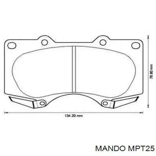 Передние тормозные колодки MPT25 Mando