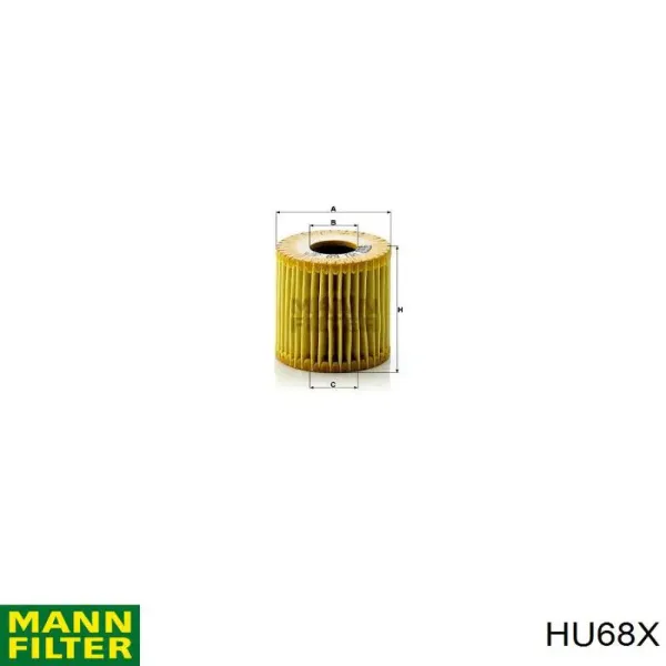 Масляный фильтр HU68X Mann-Filter
