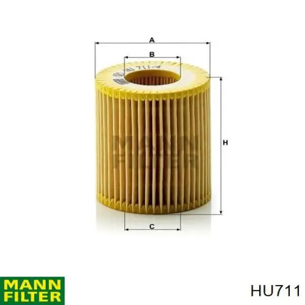 HU711 Mann-Filter Масляный фильтр двигателя