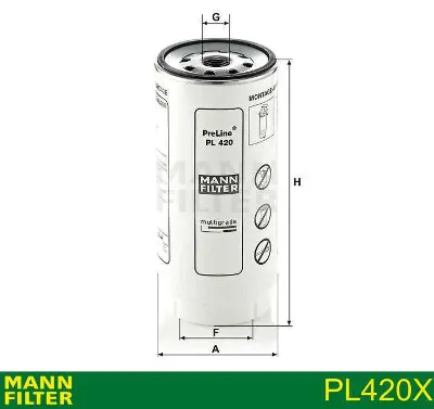 Фильтр топливный MANN PL420X