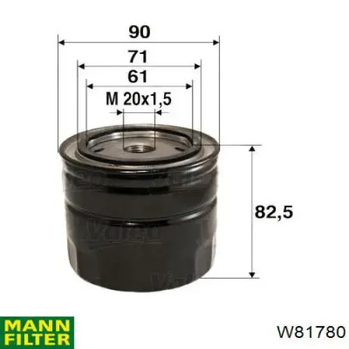 Купить W81780 Mann-Filter Фильтр центробежный очистки масла
