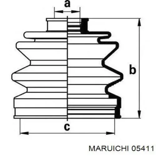 Пыльник ШРУСа наружный 05411 Maruichi-156