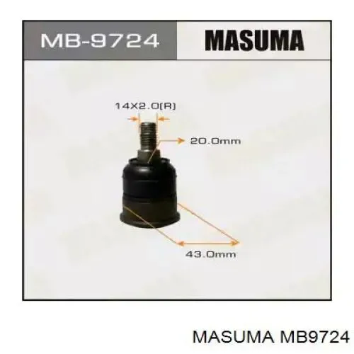 Нижняя шаровая опора MB9724 Masuma
