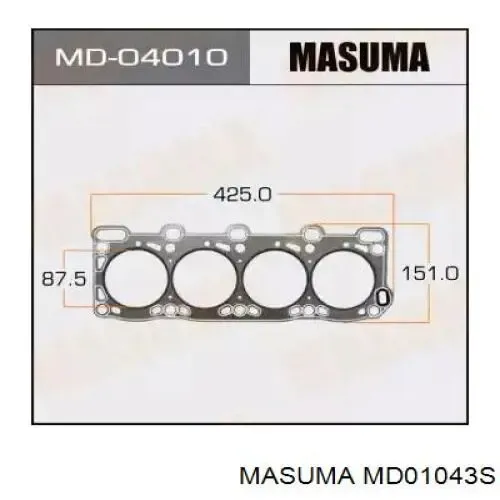 Прокладка ГБЦ MD01043S Masuma