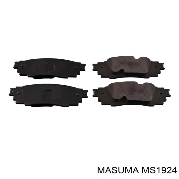 Задние тормозные колодки MS1924 Masuma
