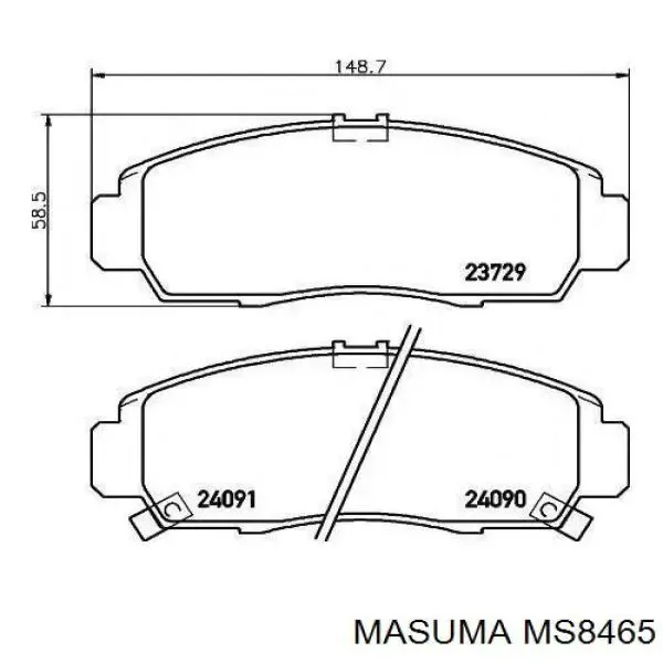 Передние тормозные колодки MS8465 Masuma