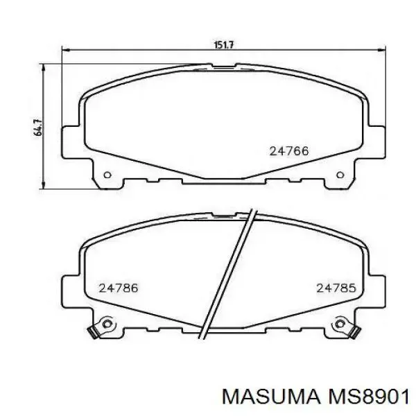 Передние тормозные колодки MS8901 Masuma
