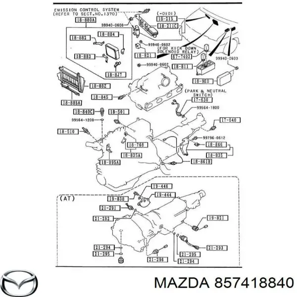 8574-18-840 Mazda Датчик температуры охлаждающей жидкости