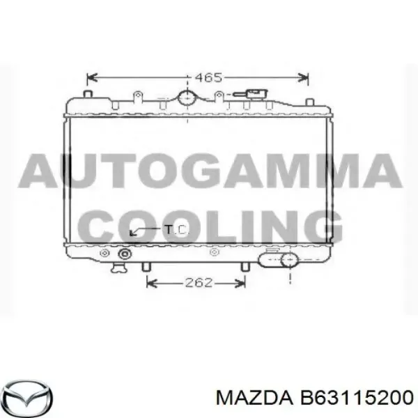 Радиатор B63115200 Mazda