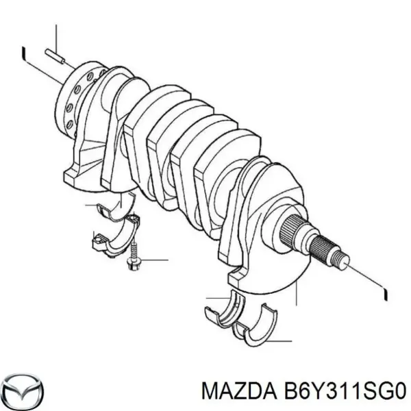 Вкладыши коленвала коренные, комплект, стандарт (STD) MB5304AM King