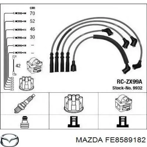 Высоковольтные провода RCZX99A NGK