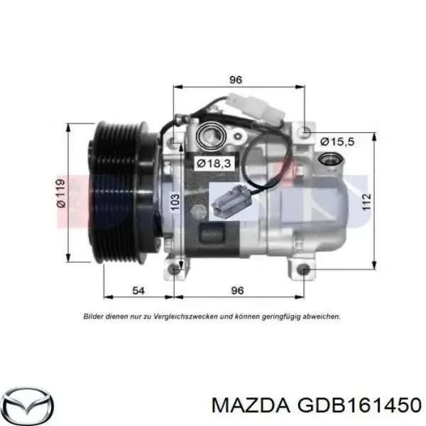 Компрессор кондиционера GDB161450 Mazda
