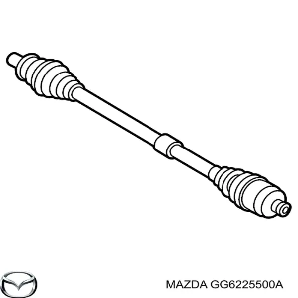 Правая полуось GG6125500 Mazda