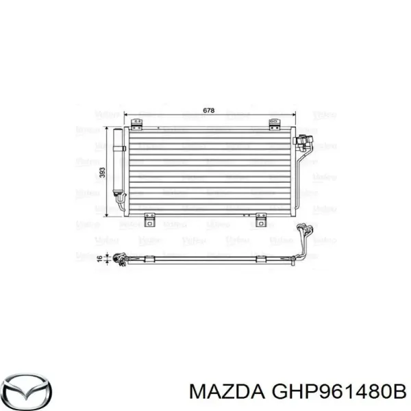GHP9-61-480B Mazda Радиатор кондиционера