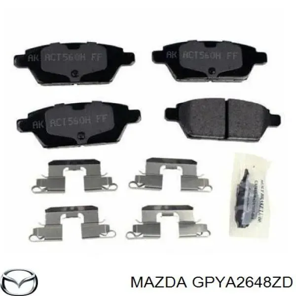 Задние тормозные колодки GPYA2648ZD Mazda