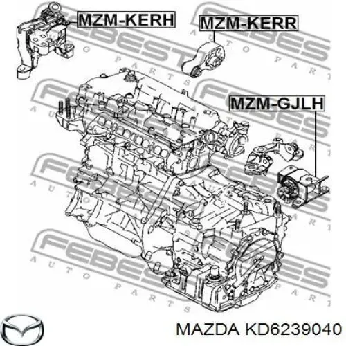 Задняя опора двигателя STKD6239040 SAT
