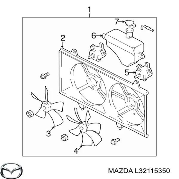 Бачок системы охлаждения L32115350 Mazda