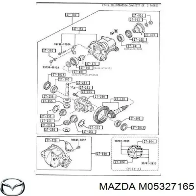 Сальник хвостовика редуктора переднего моста MAZDA M05327165
