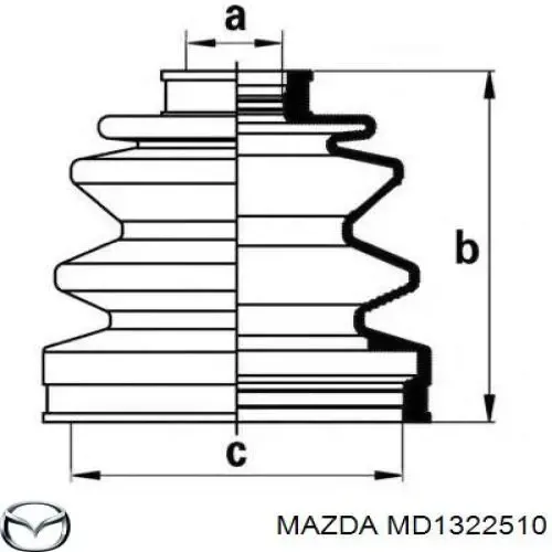 ШРУС наружный передний Mazda E 2000/2200