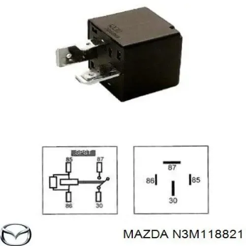 Реле вентилятора N3M118821 Mazda