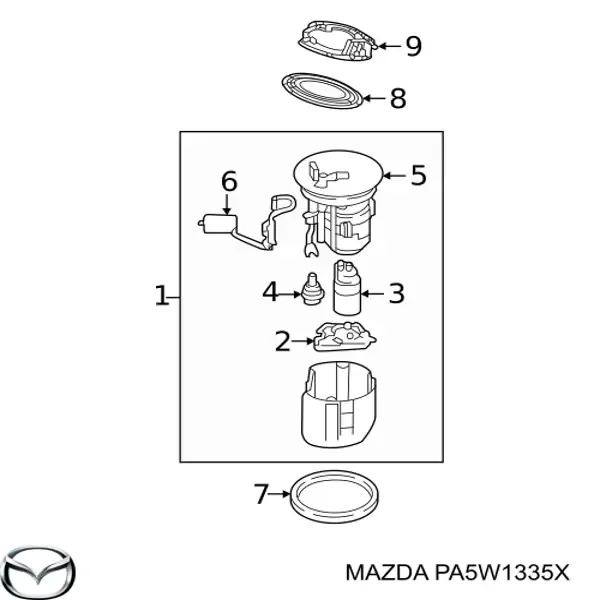 Бензонасос PA5W1335X Mazda
