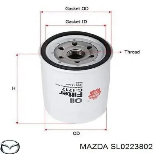 Масляный фильтр SL0223802 Mazda