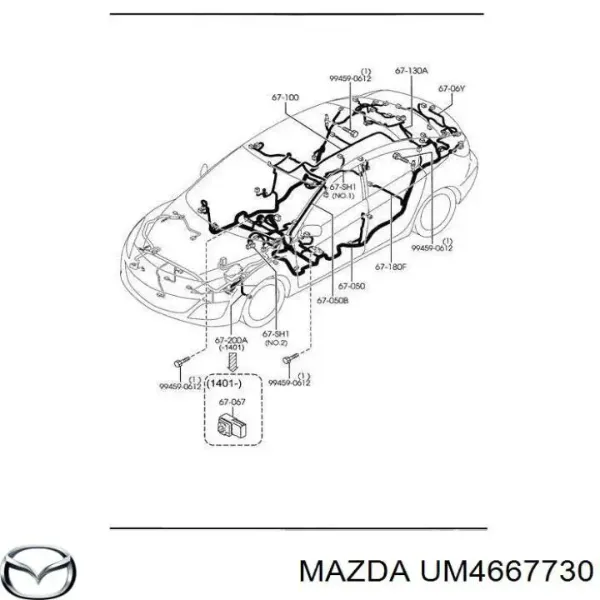 Реле вентилятора UM4667730 Mazda