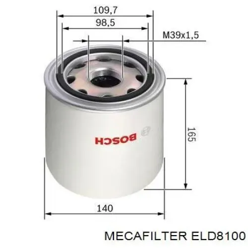 Фильтр осушителя воздуха (влагомаслоотделителя) (TRUCK) ELD8100 Mecafilter