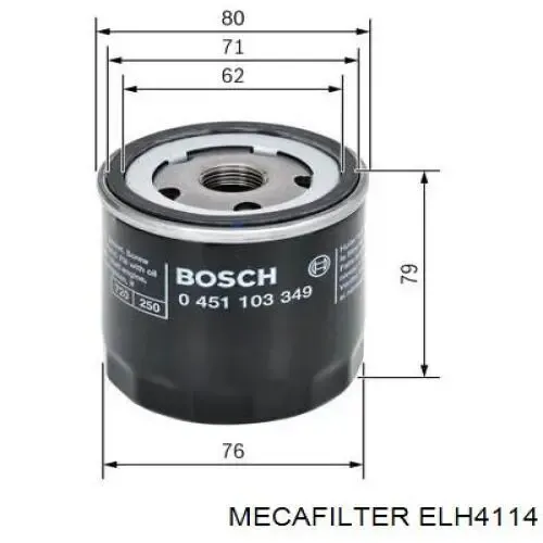 Фильтр масла Mecafilter ELH4114