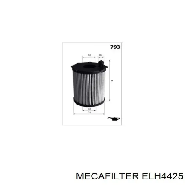 Масляный фильтр ELH4425 Mecafilter