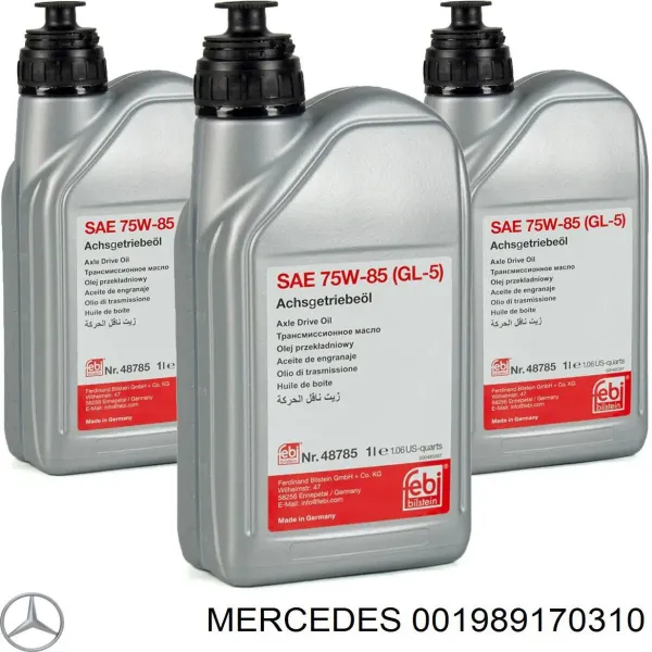 Трансмиссионное масло 001989170310 Mercedes