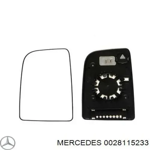 Стекло левого зеркала заднего вида 0028115233 Mercedes