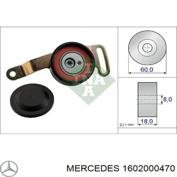 Натяжитель приводного ремня 1602000470 Mercedes
