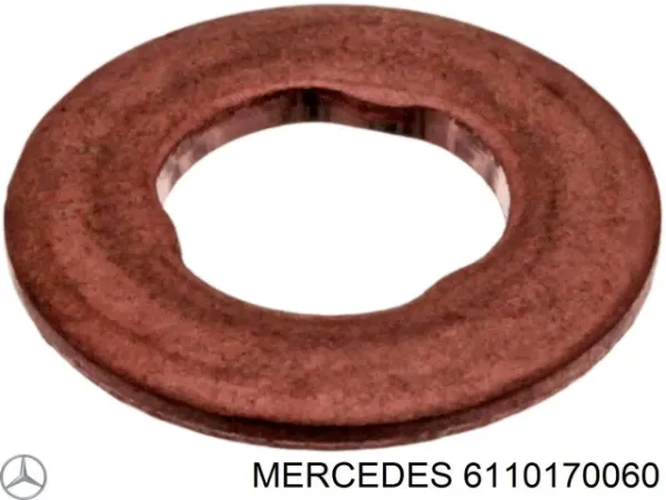 Кольцо (шайба) форсунки инжектора посадочное Mercedes 6110170060 цена, от