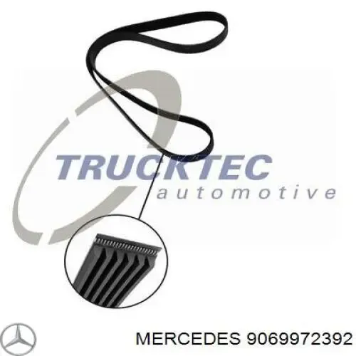Ремень кондиционера Mercedes 9069972392