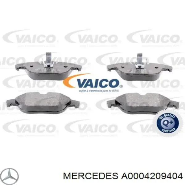 Задние тормозные колодки A0004209404 Mercedes