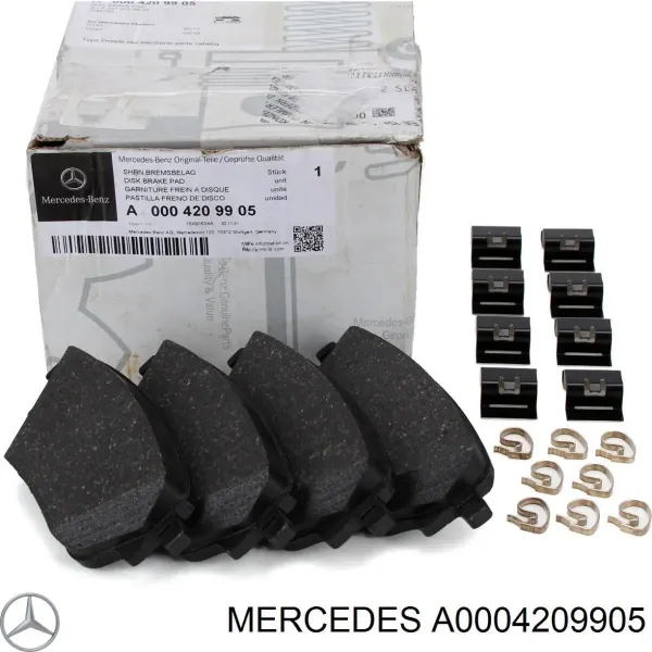 Задние тормозные колодки A0004209905 Mercedes