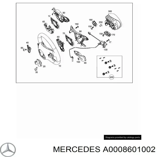 Подушка безопасности водителя 0008601002 Mercedes