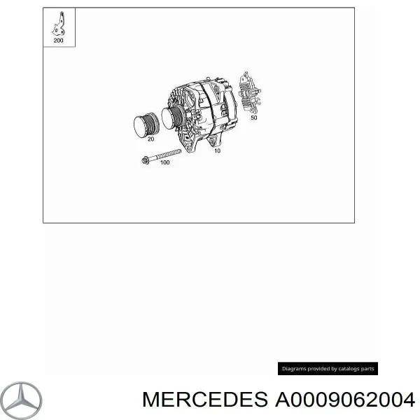Генератор A0009062004 Mercedes